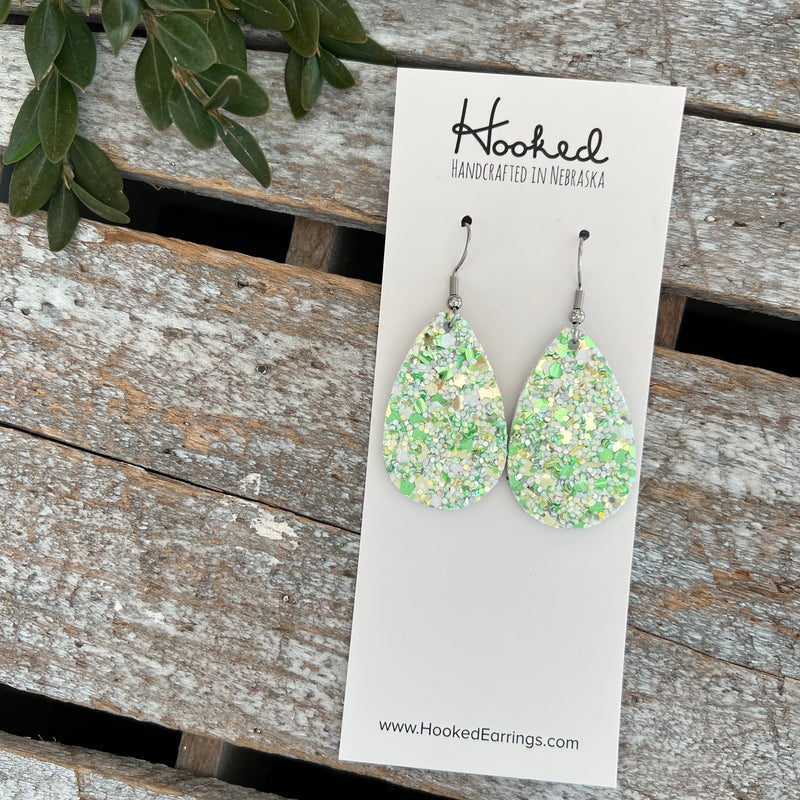 Shamrock Sparkle Teardrops - Small