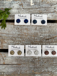 Druzy-Style Round Studs - 14mm