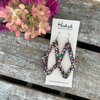 Diamond Cutouts in Rainbow in the Night - Large