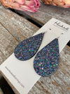 Majestic Midnight Glitter Teardrops - Medium
