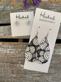 Volleyball Glitter Studs - 10mm