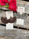 Wooden Deluxe Cutout Earrings - Medium Ginkgo