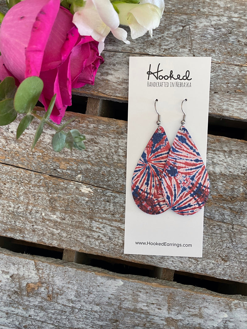 American Tie Dye Teardrops - Medium