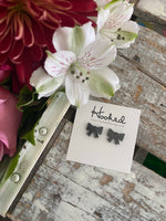 Glitter Bow Studs - 10mm