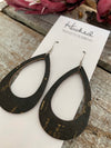 Gold Strand Jet Cork Teardrop Cutouts - Medium