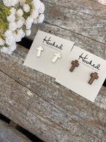Cross Studs - 9x15mm