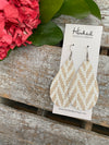 Sparkly Gold Chevron Teardrops - Large
