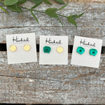 Gold Coin / Pot of Gold Etched Studs