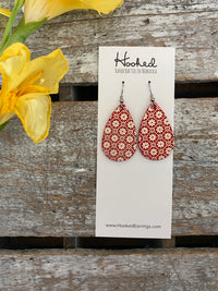 Filigree Teardrops in Scarlet - Small