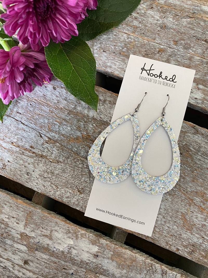 Champagne on Ice Teardrop Cutouts  - Medium
