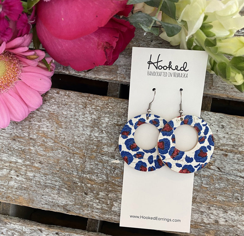 Patriotic Leopard Circle Cutouts