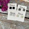 Druzy-Style Square Studs - 12mm