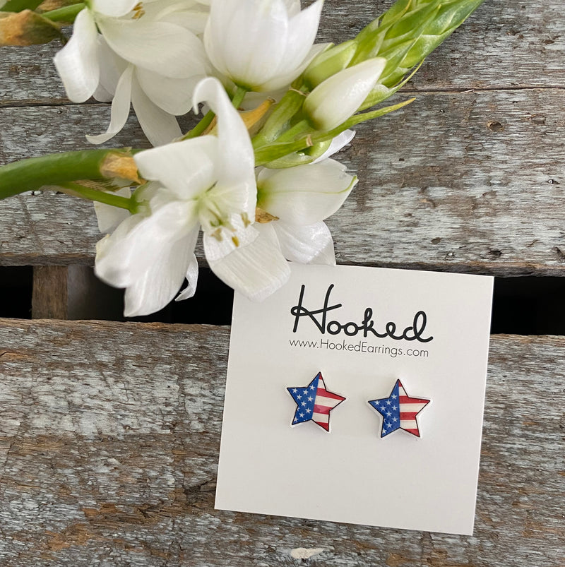 Patriotic Star Studs