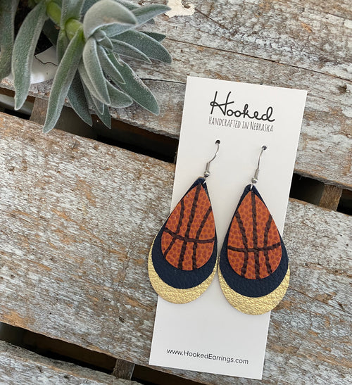 Custom Colors - Triple Layered Basketballs - Medium Teardrops