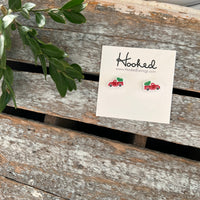 Tiny Christmas Truck Studs  - 7x12mm