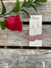 Rose Gold Glitz Suspended Half Moons