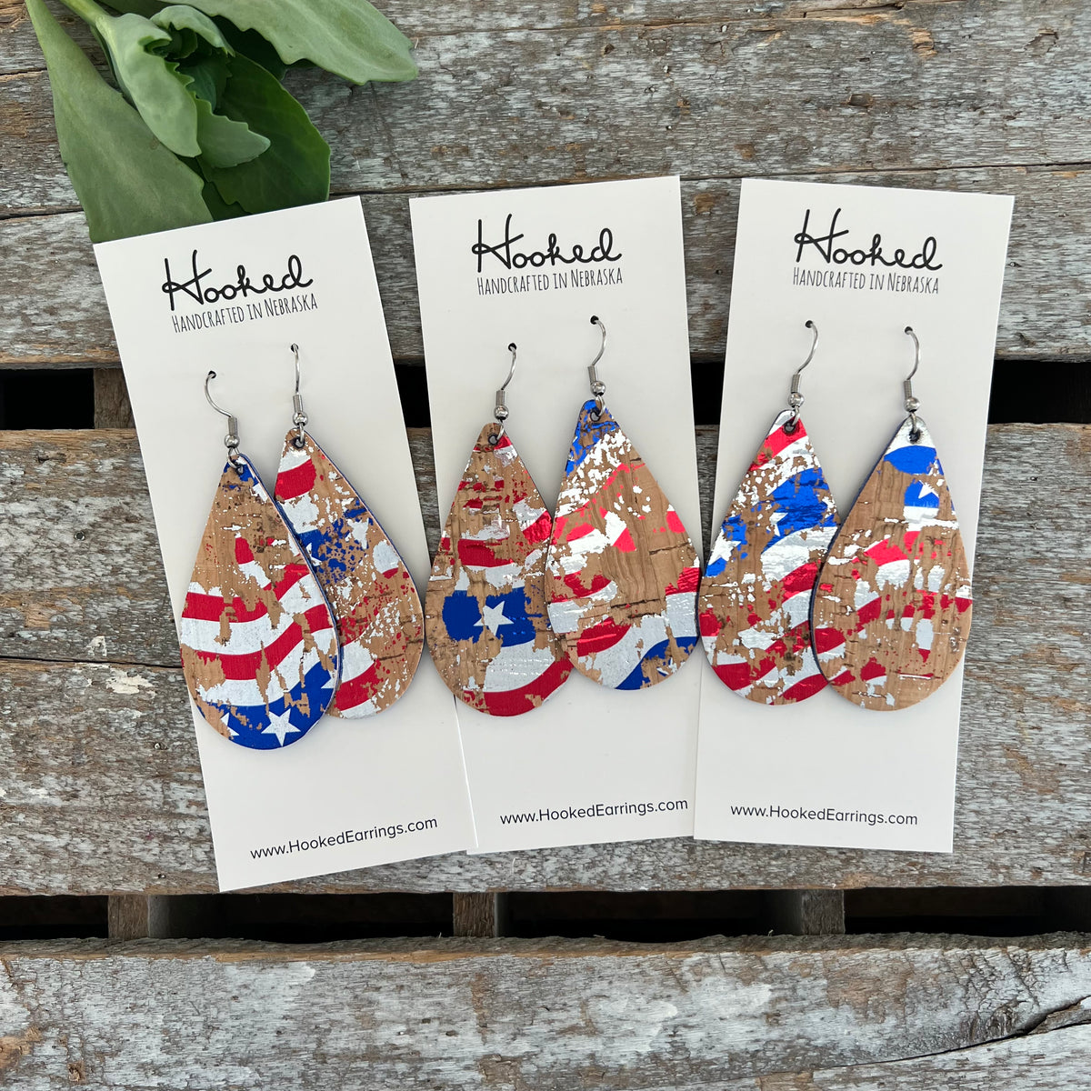 Old Glory Cork Teardrops - Medium