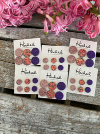 Glitz & Glam - Glitter Leather Stud Collection - 16mm