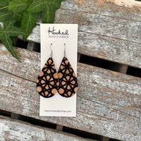 Black Velvet Cork Teardrops - Medium