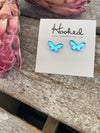 Baby Blue Butterfly Studs
