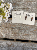Cross Studs - 9x15mm