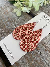 Filigree Teardrops in Scarlet - Medium