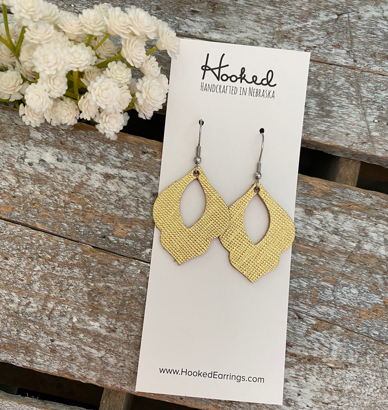 Stamped Gold Orchids - Small