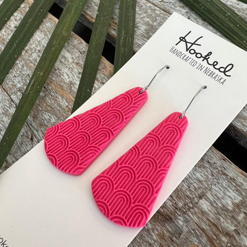 Boho Arch Dangles in Raspberry - Medium