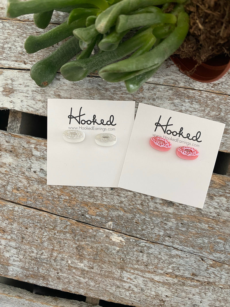 Etched Donut Studs
