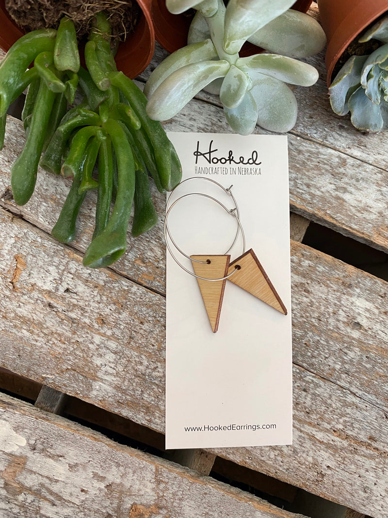 Dropped Wooden Triangles - Medium