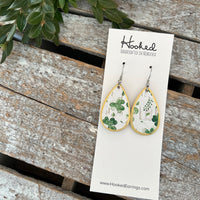 Lucky Birch Teardrops - Gold Edged / Small