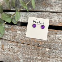 Druzy-Style Round Studs - 8mm