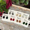 Druzy-Style Teardrop Studs - Large