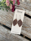 Wooden Deluxe Cutout Earrings - Small Elm
