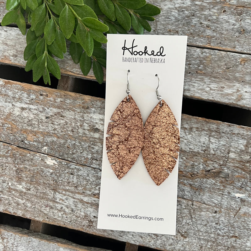 Rose Gold and Cognac Petals - Medium