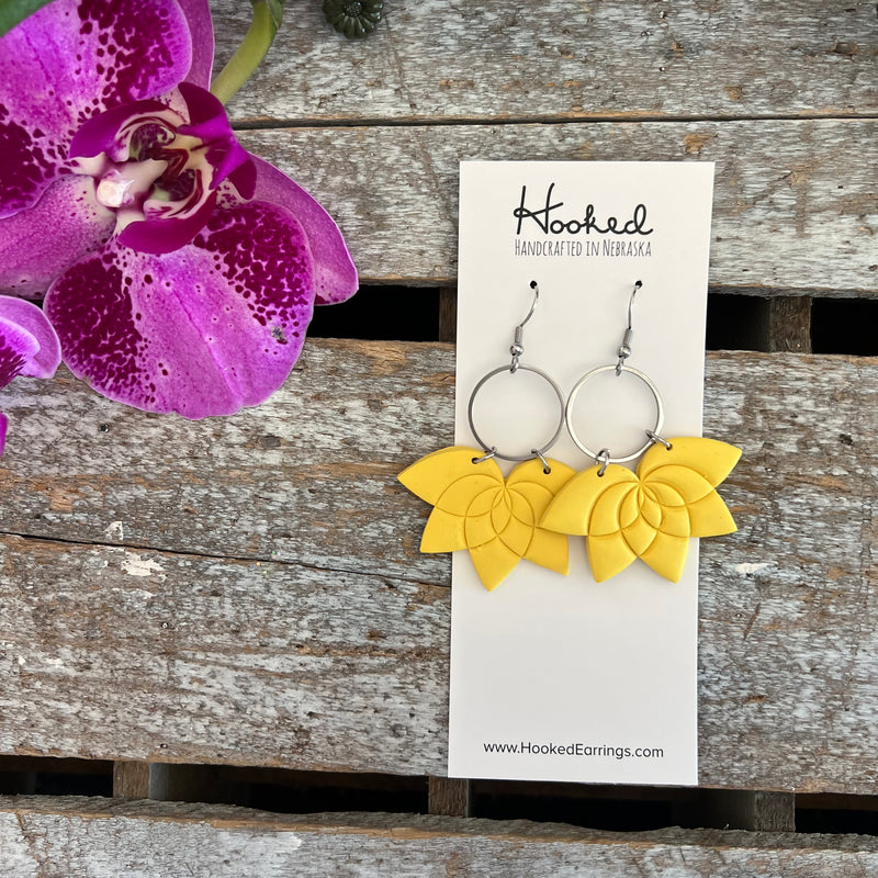 Lemon Lotus Hoops - Large