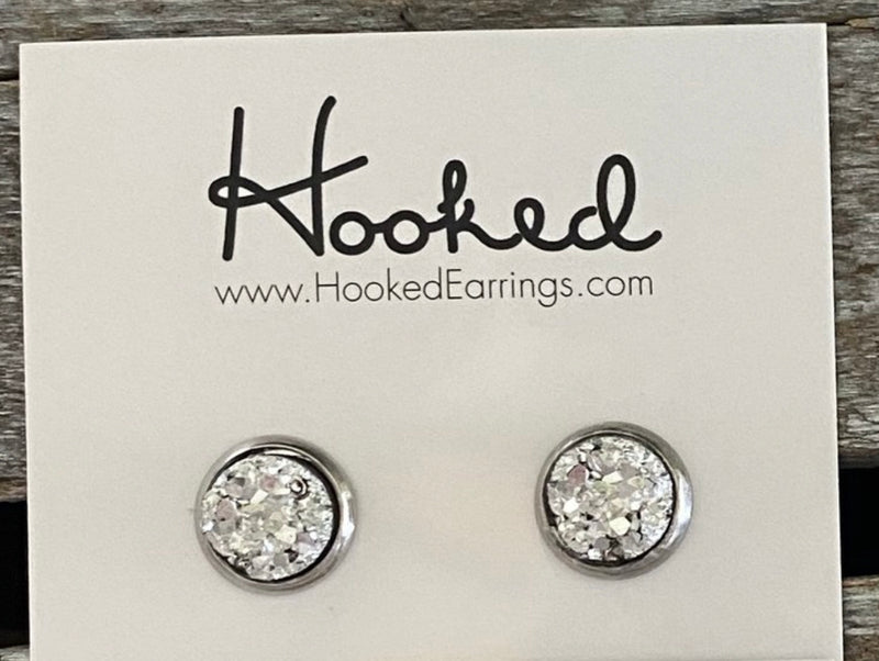 MORE Druzy-Style Round Studs - 8mm