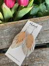 Rose and Silver Layered Fringe Petals - Large