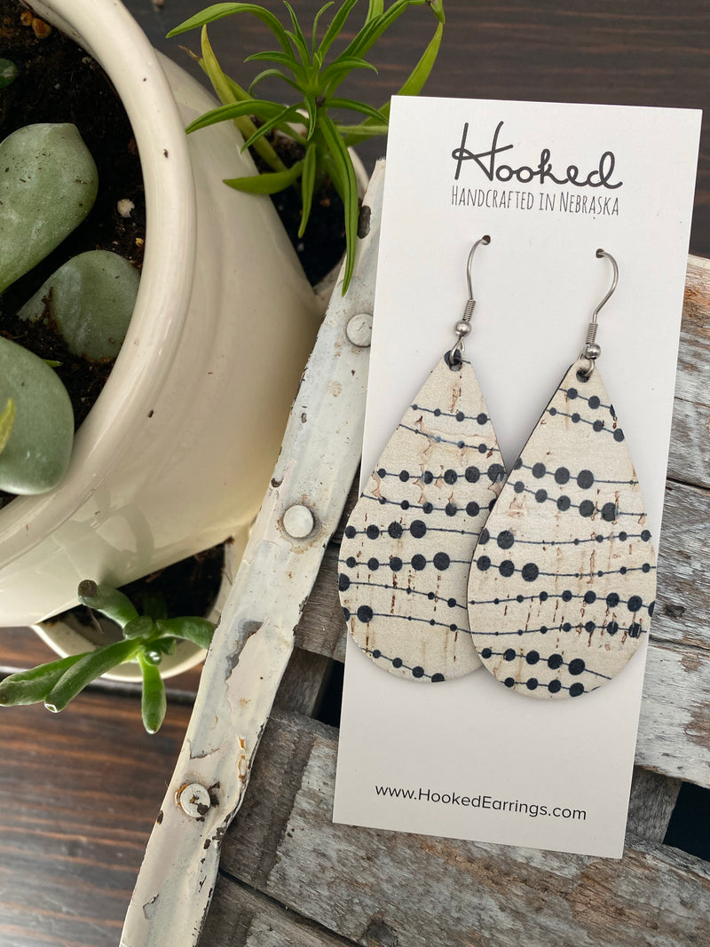 Beaded Birch Teardrops - Medium