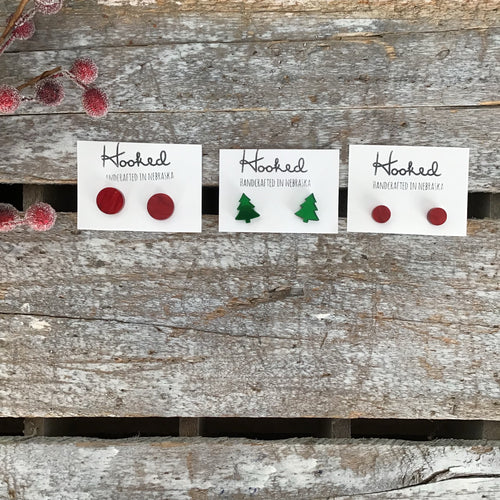 Christmas Tree Studs - 11x14mm