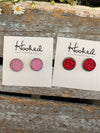Druzy-Style Round Studs - Colors - 12mm
