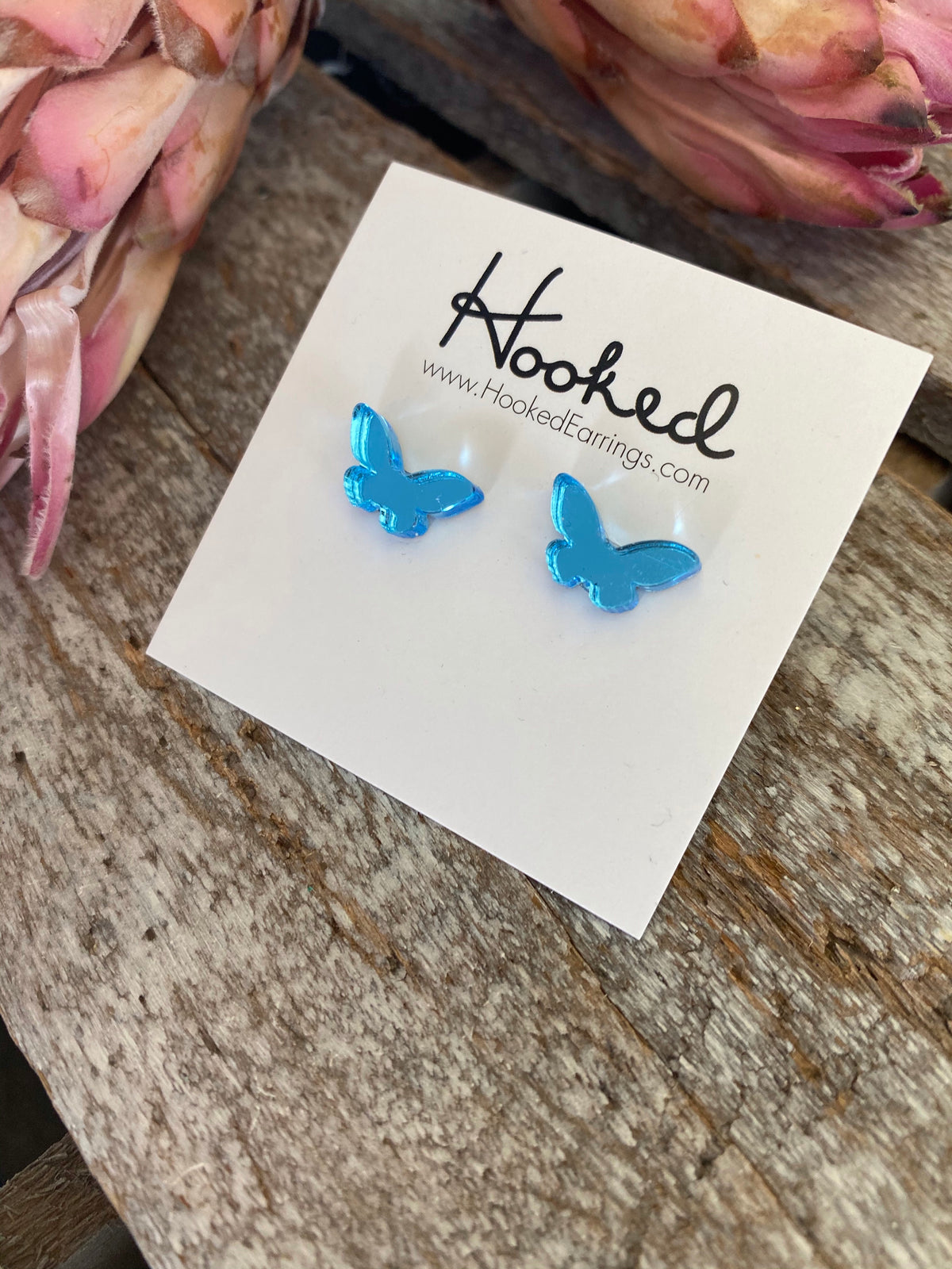 Baby Blue Butterfly Studs