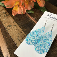 Clearly Turquoise Glitter Pool Earrings
