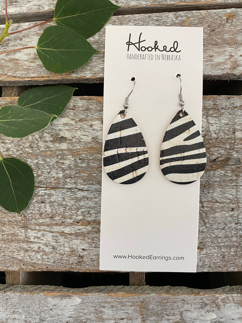 Zebra Print Birch Teardrops - Small