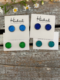 Druzy-Style Round Studs - Colors - 12mm