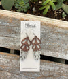 Wooden Deluxe Cutout Earrings - Medium Hyacinth
