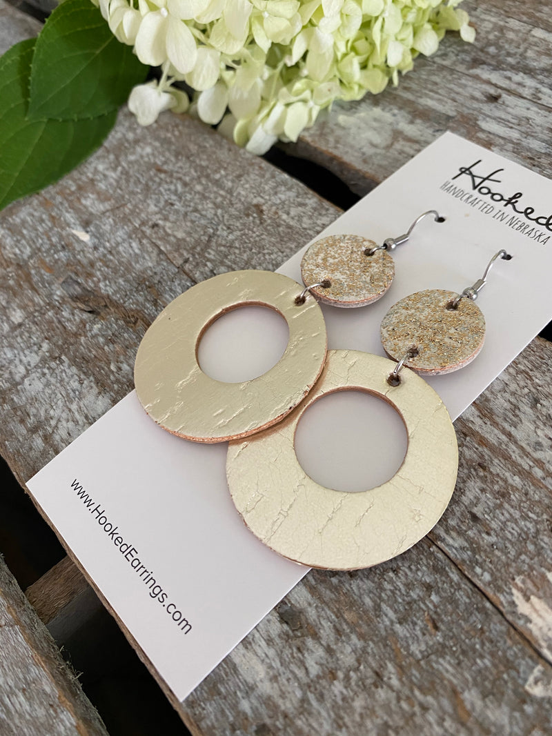 Sparkling Champagne Stacked Circle Cutouts