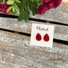 Druzy-Style Teardrop Studs - Large