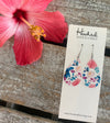 Clearly Pink Floral Pool Earrings - Small
