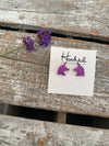 Unicorn Studs - Mirrored Purple